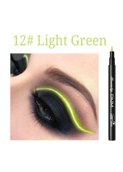 12 Colors Matte Eyeliner Waterproof Liquid Eyeliner Pen Black Blue Colored Eyeliner Long Lasting Eyeliner Pigments