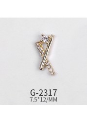 Nail Art Real Gold Zircon Heart Butterfly Shell Micro Inlaid Nail Diamond Decoration