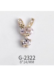 Nail Art Real Gold Zircon Heart Butterfly Shell Micro Inlaid Nail Diamond Decoration