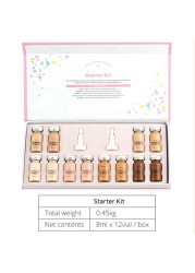 12 Vials Korean Cosmetic Dermawhite BB Cream Glow Starter Kit Stayve Liquid Foundation for Skin Whitening Brightening