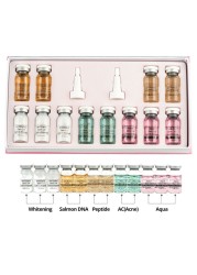 12 Vials Korean Cosmetic Dermawhite BB Cream Glow Starter Kit Stayve Liquid Foundation for Skin Whitening Brightening