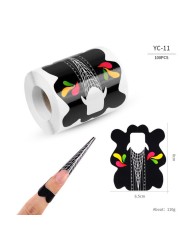 100pcs Nail Nail Stickers Forms French Nail UV Gel Stamp Extension Builder Form Guide Template Manicure Tool for Nails Tools