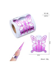 100pcs Nail Nail Stickers Forms French Nail UV Gel Stamp Extension Builder Form Guide Template Manicure Tool for Nails Tools