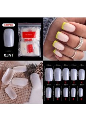 500pcs False Nail Extension Full Cover Fake Nails French False Nail Clear/White False Nail Tips Art Manicure Tool French Nail