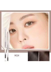 Double Head Transparent Tube Automatic Eyebrow Pencil Eyebrow Brush Waterproof Long Lasting Refill Eyebrow Pencil Cosmetic Tool