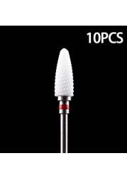 Nail Bits Ceramic Nail Drill Bit Pedicure Drill Milling Cutter For Manicure Machine Pedicure Caps Ceramic Drill Nail Polish Tools