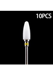 Nail Bits Ceramic Nail Drill Bit Pedicure Drill Milling Cutter For Manicure Machine Pedicure Caps Ceramic Drill Nail Polish Tools