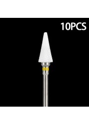 Nail Bits Ceramic Nail Drill Bit Pedicure Drill Milling Cutter For Manicure Machine Pedicure Caps Ceramic Drill Nail Polish Tools