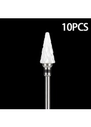 Nail Bits Ceramic Nail Drill Bit Pedicure Drill Milling Cutter For Manicure Machine Pedicure Caps Ceramic Drill Nail Polish Tools