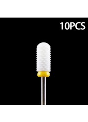 Nail Bits Ceramic Nail Drill Bit Pedicure Drill Milling Cutter For Manicure Machine Pedicure Caps Ceramic Drill Nail Polish Tools