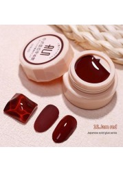 30 Solid Colors Nail Polish Painting Gel Super Texture Pure Color Full Coverage DIY Nail Art Designs Gel Nail Art Gel TSLM1