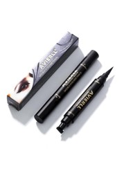 2 in 1 Cat Eye Seal Eyeliner Set Double-headed Triangle Seal Eyeliner Pen Enlarge Eyes Waterproof Quick Dry Long Lasting Makeup