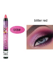 12 Colors Highlighter Eyeshadow Pencil Waterproof Glitter Matte Eye Shadow Makeup Pigment Cosmetic White Eyeliner Pen