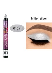 12 Colors Highlighter Eyeshadow Pencil Waterproof Glitter Matte Eye Shadow Makeup Pigment Cosmetic White Eyeliner Pen