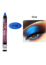 12 Colors Highlighter Eyeshadow Pencil Waterproof Glitter Matte Eye Shadow Makeup Pigment Cosmetic White Eyeliner Pen