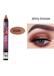 Pearlescent Eyeshadow Pen 12 Colors Lasting Waterproof No Blooming Glitter Shimmer Silkworm Gel Pen Eye Shadow Pencil Cosmetics