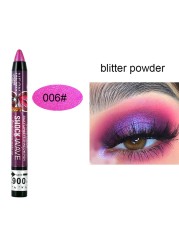 Pearlescent Eyeshadow Pen 12 Colors Lasting Waterproof No Blooming Glitter Shimmer Silkworm Gel Pen Eye Shadow Pencil Cosmetics