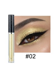 New Golden Shiny Liquid Eyeshadow Metallic Diamond Glitter Eyeshadow Palette Lasting Shimmer Pigmented Eye Shadow Cosmetics 1pc