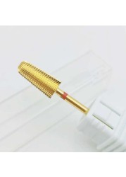 New 5 in 1 Tapered Carbide Nail Drill Bits Two-Way Carbide Drill Bits Accessories Milling Cutter for Manicure Left and Right Hand