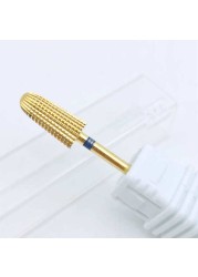 New 5 in 1 Tapered Carbide Nail Drill Bits Two-Way Carbide Drill Bits Accessories Milling Cutter for Manicure Left and Right Hand