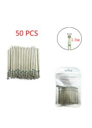 50pcs/set Nail Drill Bit Set Cutter Dental Diamond Grinding Polish Burs Dental Lab Polisher 2.35mm Shank Nail Tools