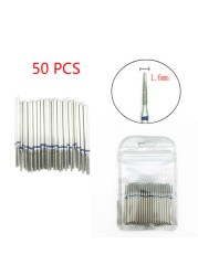 50pcs/set Nail Drill Bit Set Cutter Dental Diamond Grinding Polish Burs Dental Lab Polisher 2.35mm Shank Nail Tools