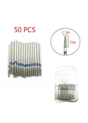 50pcs/set Nail Drill Bit Set Cutter Dental Diamond Grinding Polish Burs Dental Lab Polisher 2.35mm Shank Nail Tools