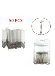 50pcs/set Nail Drill Bit Set Cutter Dental Diamond Grinding Polish Burs Dental Lab Polisher 2.35mm Shank Nail Tools