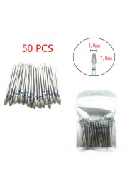 50pcs/set Nail Drill Bit Set Cutter Dental Diamond Grinding Polish Burs Dental Lab Polisher 2.35mm Shank Nail Tools