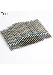 50pcs/set Nail Drill Bit Set Cutter Dental Diamond Grinding Polish Burs Dental Lab Polisher 2.35mm Shank Nail Tools