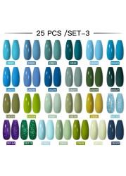 Mtssii 60pcs Color Gel Nail Polish Set Glitter Nail Sequins Gel Soak Off UV Gel Semi Permanent Base Top Gel Nail Art Salon Kits