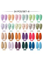 Mtssii 60pcs Color Gel Nail Polish Set Glitter Nail Sequins Gel Soak Off UV Gel Semi Permanent Base Top Gel Nail Art Salon Kits