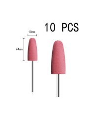 10pcs/set Silicone Rubber Polisher Grinding Head 2.35mm Shank Nail Bits Nail Electric Manicure Drill Machine Accessory