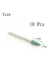 10pcs/set Silicone Rubber Polisher Grinding Head 2.35mm Shank Nail Bits Nail Electric Manicure Drill Machine Accessory