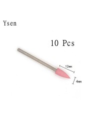 10pcs/set Silicone Rubber Polisher Grinding Head 2.35mm Shank Nail Bits Nail Electric Manicure Drill Machine Accessory