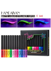 Hot Sale 12 Colors Fluorescent Eyeliner Kit Waterproof Eyeliner Kit Colorful Eyeliner Pencil Cosmetics Set