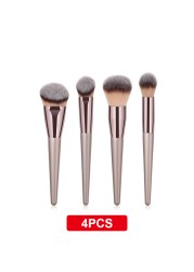 Hot Champagne Makeup Brushes Set for Cosmetics Foundation Powder Blush Eyeshadow Kabuki Blending Face Beauty Makeup Tool