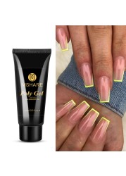 MSHARE Acrylic Gel Black 60ml Poly Builder Crystal Gel Nail Tips UV Builder Nail Extensions