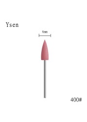 1pc cuspdal head 7 colors rubber and silicon carbide nail file manicure electric nail drill machine accessories tools nail bits