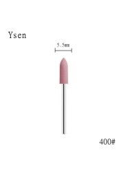 1pc cuspdal head 7 colors rubber and silicon carbide nail file manicure electric nail drill machine accessories tools nail bits