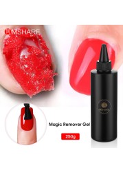 MSHARE No Burn Reinforcement Gel Russian Self Leveling Builder Reinforcement Nail Top and C-Curve Alignment Base Soak Off Nail Gel 250g