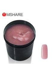 MSHARE Clear Pink Fiberglass Gel For Nails Extensions Fiber Nails UV Fast Builder 142g 5oz