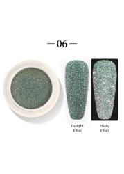 Born Pretty Reflective Glitter Powder Sea Salt Nail Powder Shining Nail Glitter Chrome Pigment Dust Hollow Powder Nail Decoration