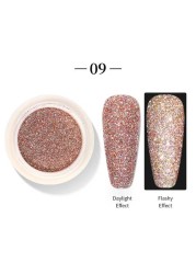 Born Pretty Reflective Glitter Powder Sea Salt Nail Powder Shining Nail Glitter Chrome Pigment Dust Hollow Powder Nail Decoration