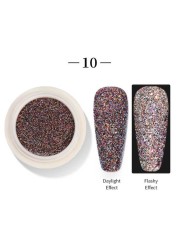 Born Pretty Reflective Glitter Powder Sea Salt Nail Powder Shining Nail Glitter Chrome Pigment Dust Hollow Powder Nail Decoration