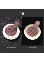 Born Pretty Reflective Glitter Powder Bright Light Shining Nail Chrome Pigment Dust Powder Nail Decoration for Gel Polish