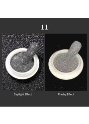 Born Pretty Reflective Glitter Powder Bright Light Shining Nail Chrome Pigment Dust Powder Nail Decoration for Gel Polish