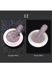 Born Pretty Reflective Glitter Powder Bright Light Shining Nail Chrome Pigment Dust Powder Nail Decoration for Gel Polish