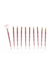 A0ND 10 Makeup Brushes Tool Set Cosmetic Powder Eye Shadow Foundation Blush Brushes Tools