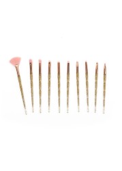 A0ND 10 Makeup Brushes Tool Set Cosmetic Powder Eye Shadow Foundation Blush Brushes Tools